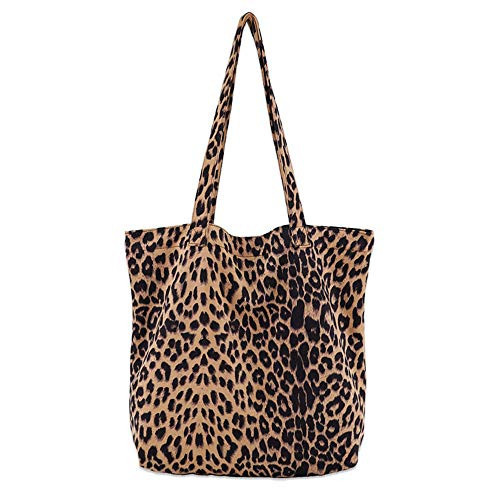 Leopard Shoulder Bag Soft Large Tote Purse Handbag Travel Satchel for Women | Amazon (US)