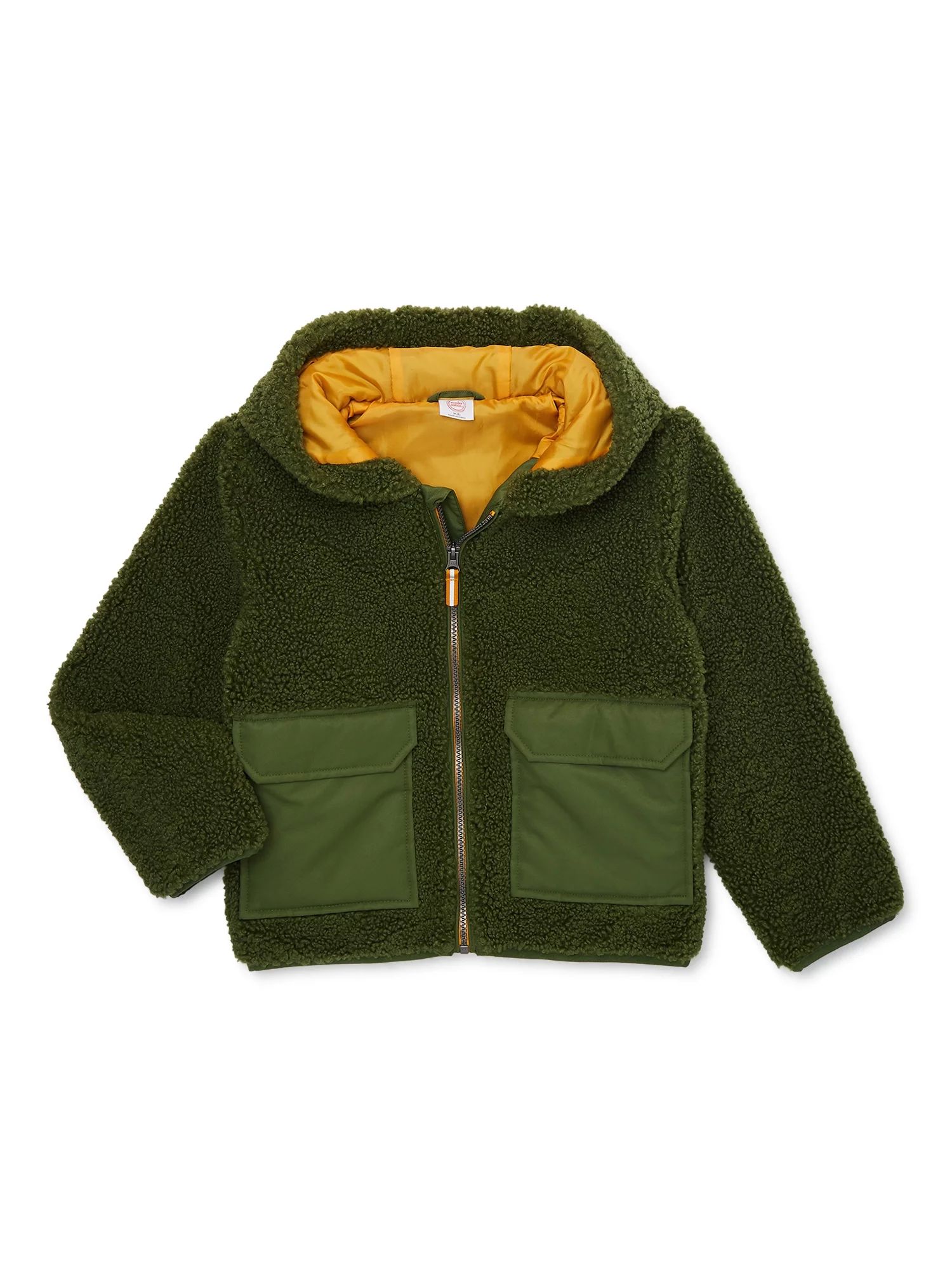 Wonder Nation Boys Sherpa Full Zip Jacket, Sizes 4-18 & Husky - Walmart.com | Walmart (US)