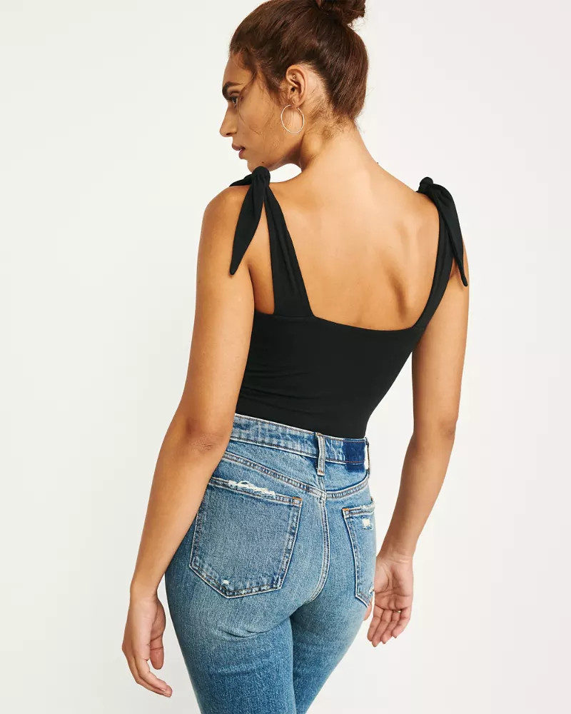 Tie-Shoulder Bodysuit | Abercrombie & Fitch US & UK