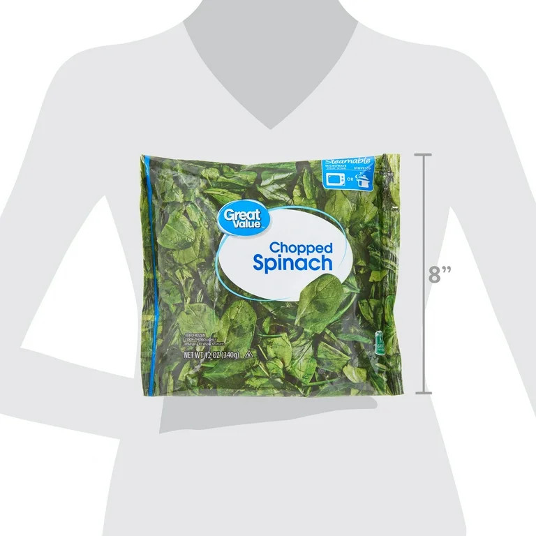 Great Value Chopped Spinach, 12 oz (Frozen) | Walmart (US)