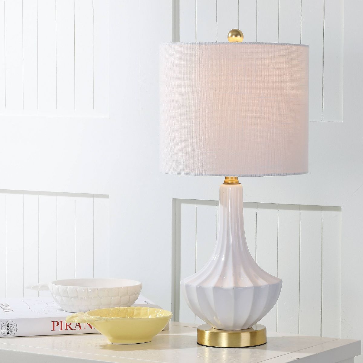 21.5" Ceramic Parker Mini Table Lamp (Includes LED Light Bulb) White - JONATHAN Y | Target