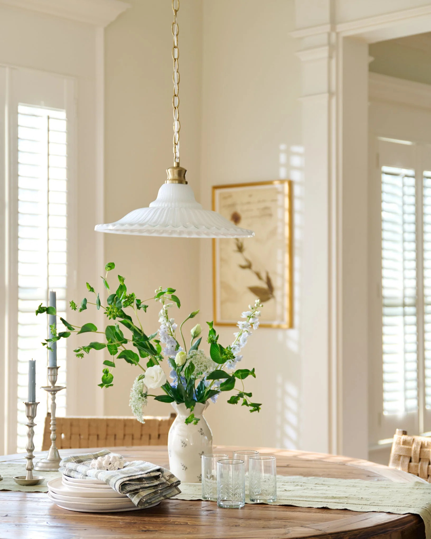 Marjorie Milk Glass Pendant | Magnolia