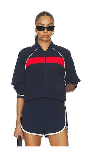 Splits59 Maci Woven Nylon Jacket in Navy. - size L | Revolve Clothing (Global)