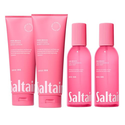Saltair Pink Beach Body Care Set – Body Lotion (2x10oz) & Body Mist (2x8oz) | Hydrating Moisturizer and Long-Lasting Fragrance Duo | Amazon (US)