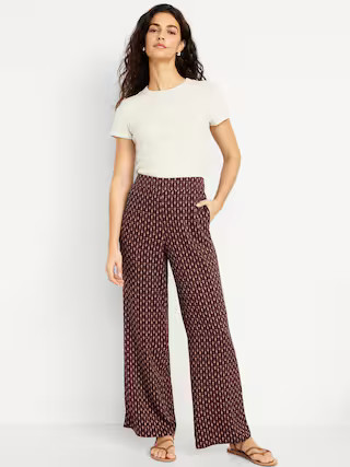 High-Waisted Playa Wide-Leg Pants | Old Navy (US)