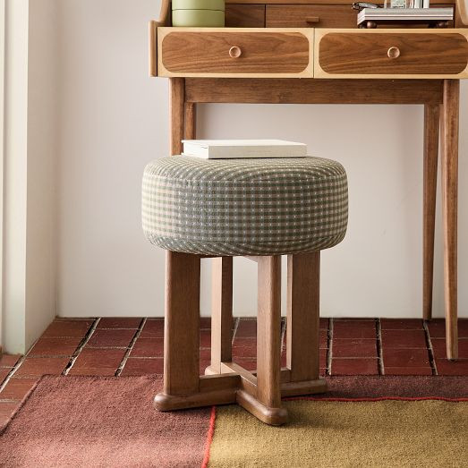 Emma Chamberlain Upholstered Vanity Stool | West Elm (US)