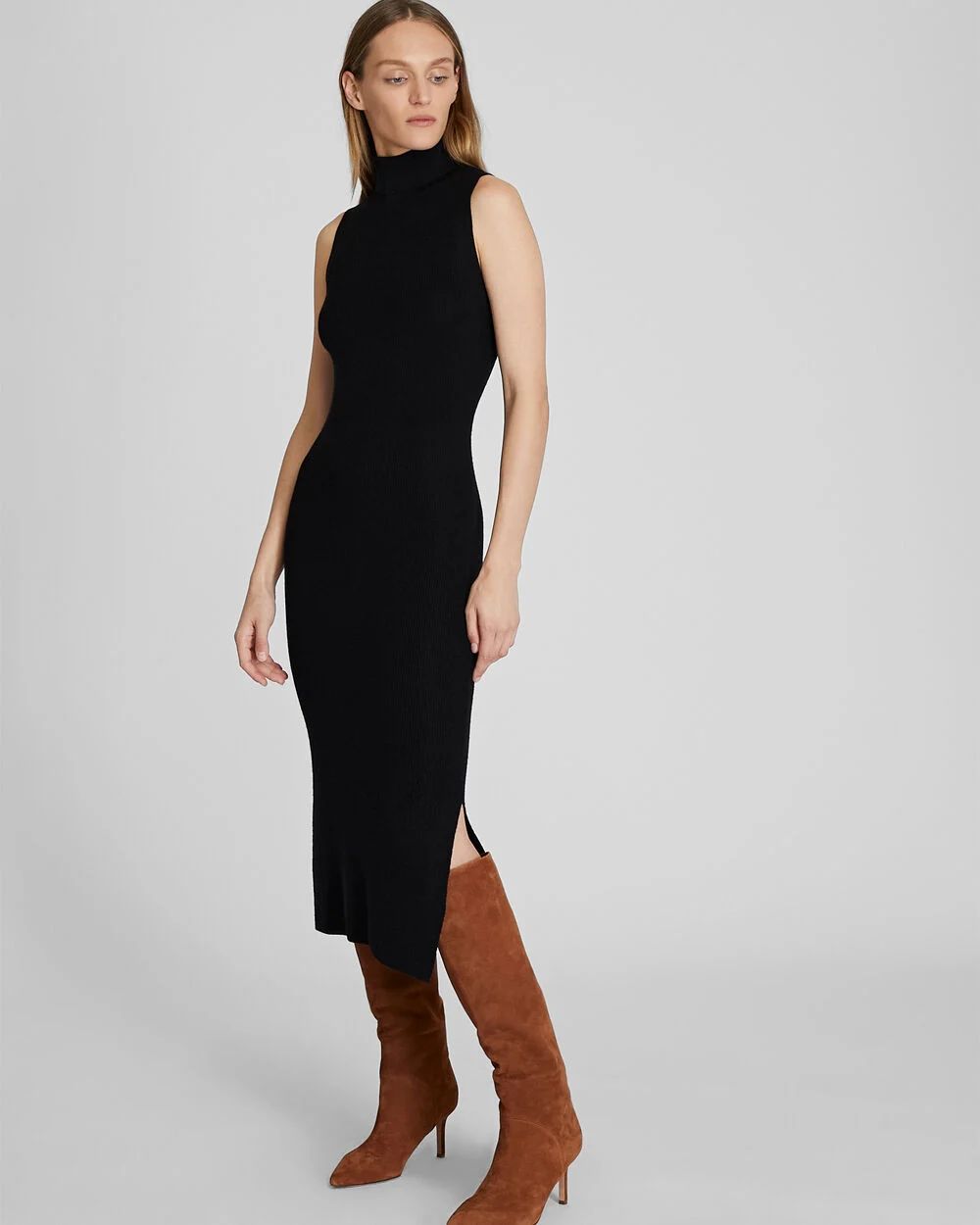 Sleeveless Merino Wool Turtleneck Dress | Club Monaco (Global)