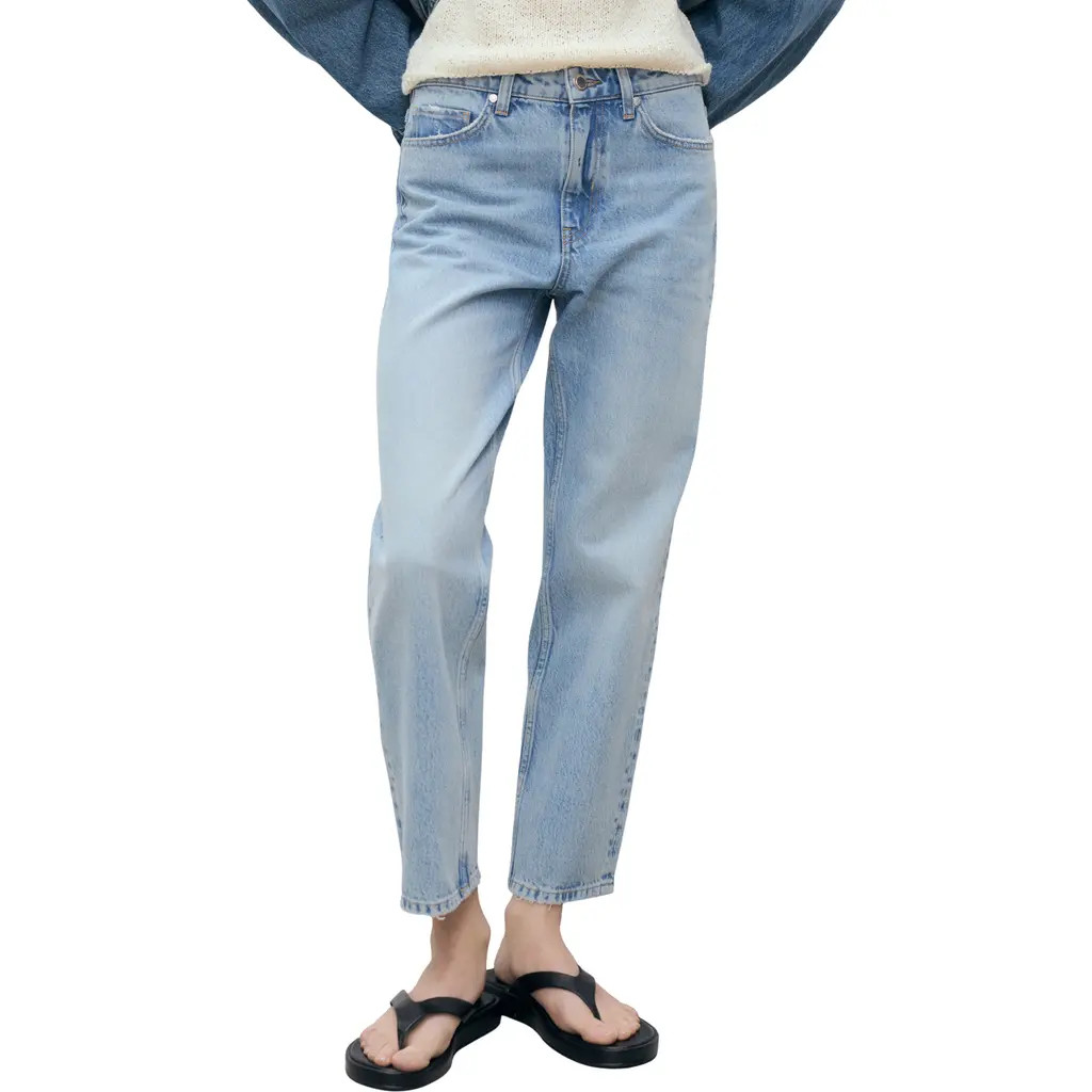 MANGO Straight Leg Jeans in Medium Blue at Nordstrom Rack, Size 4 | Nordstrom Rack