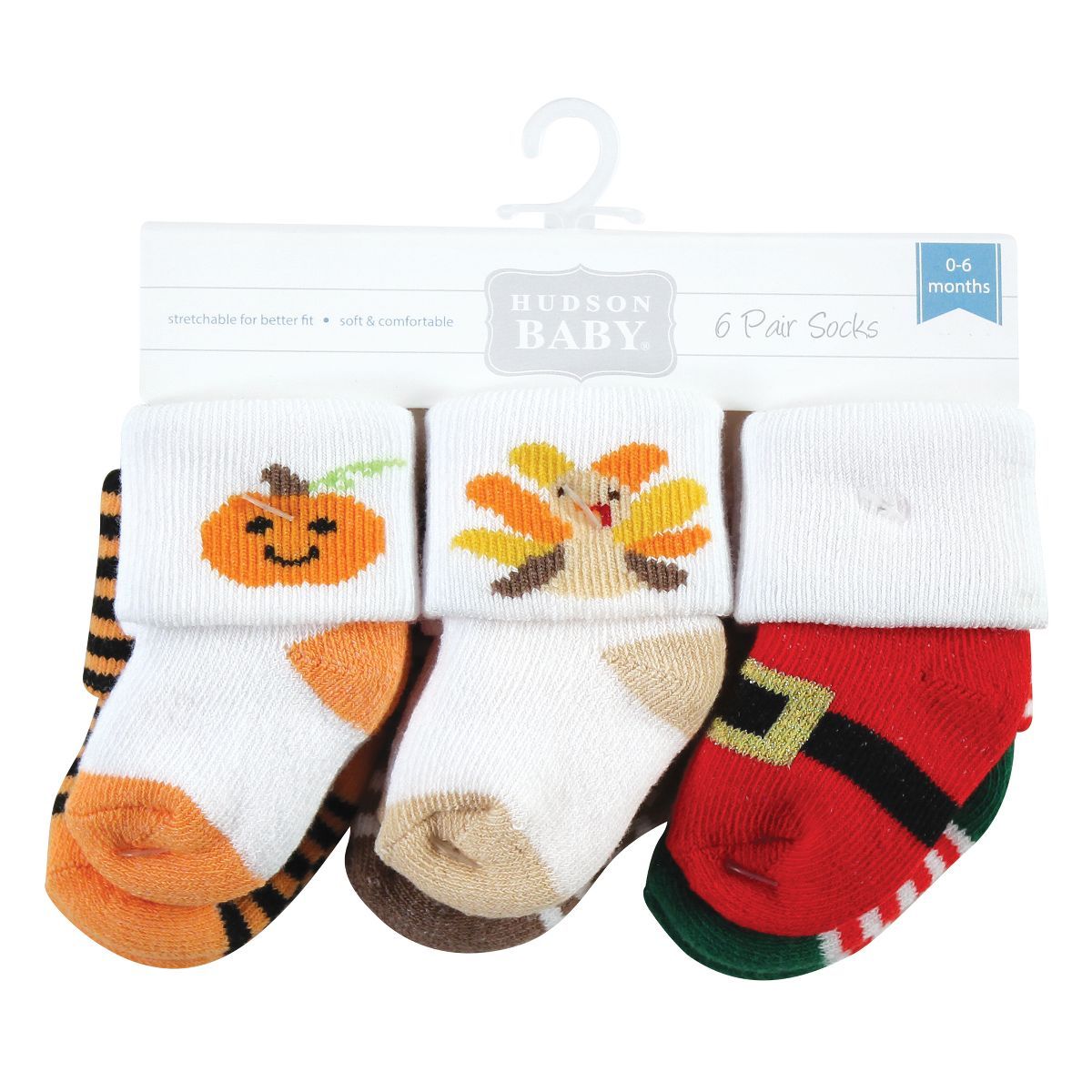 Hudson Baby Unisex Baby Holiday Newborn Terry Socks, Halloween Christmas | Target