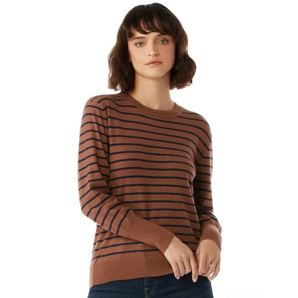 Free Assembly Women's Boxy Crewneck Sweater | Walmart (US)