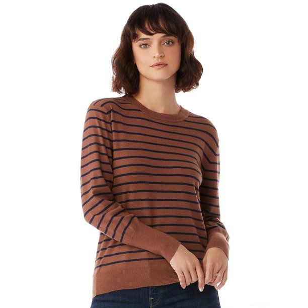 Free Assembly Women's Boxy Crewneck Sweater | Walmart (US)