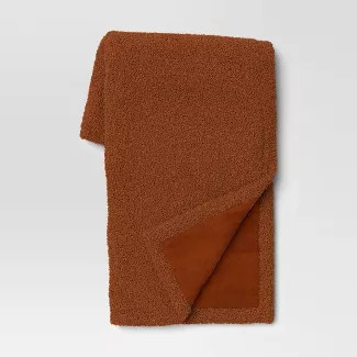 Teddy Boucle Reversible Throw Blanket with Plush Reverse - Threshold™ | Target