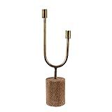 Main + Mesa Asymmetrical Wood and Metal Candle Holder | Amazon (US)