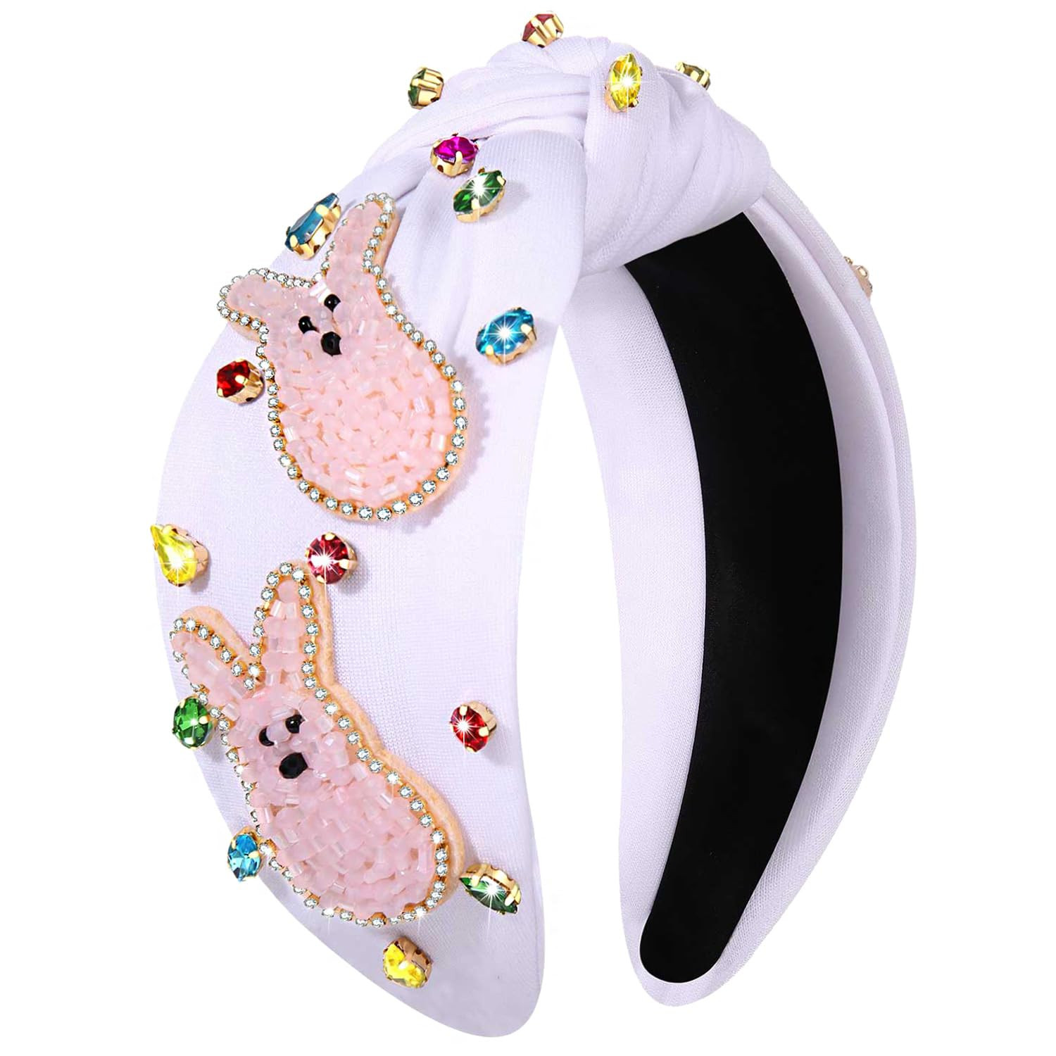 CEALXHENY Easter Headbands for Women Beaded Carrot Rabbit Bunny Headbands Colorful Happy Easter H... | Amazon (US)