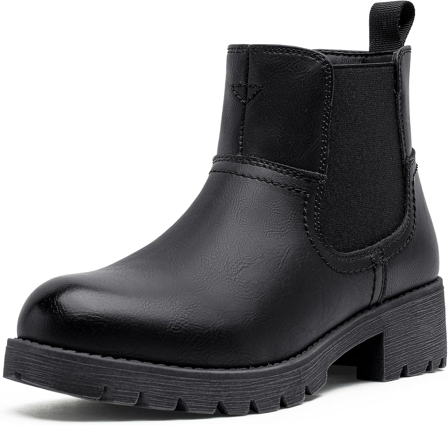 Women's Chelsea Ankle Boots, Round Toe Casual Short Block Heel | Amazon (US)