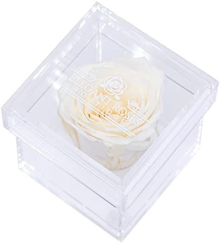 Preserved White Rose 100% Real Roses That Last A Year - Valentines Day Flowers Forever Rose Box | Va | Amazon (US)