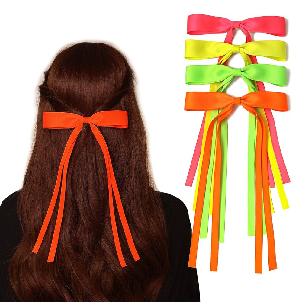 LFOUVRE Hair Accessories: Bow Clips, Tassel Ribbons, Bowknot Barrettes with Long Tails for Women ... | Amazon (US)