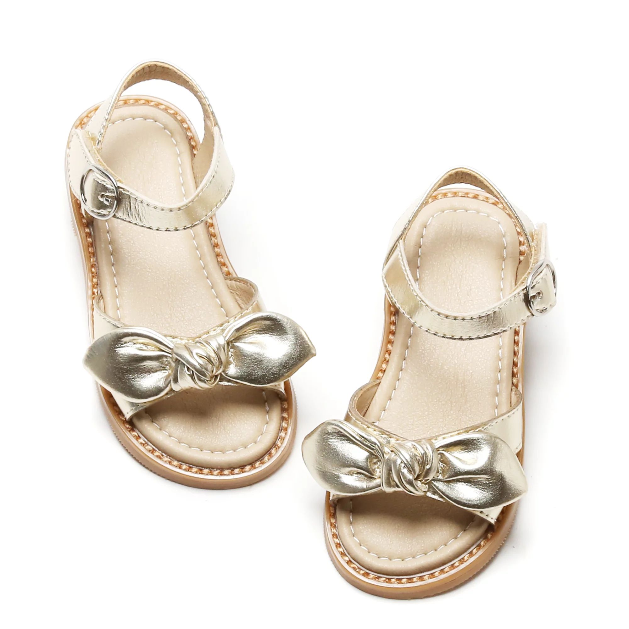 Kiderence Toddler Girls Slides Sandals Kids Sandals Little Girls Shoes Toddler （CK696-Gold-12M... | Walmart (US)