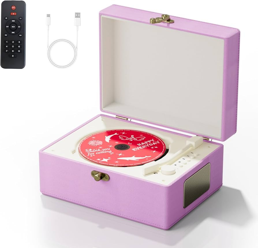 Time Music Box CD Player with Speakers; Bluetooth Transmitter; Festival Gift; BGM Player for Home... | Amazon (US)