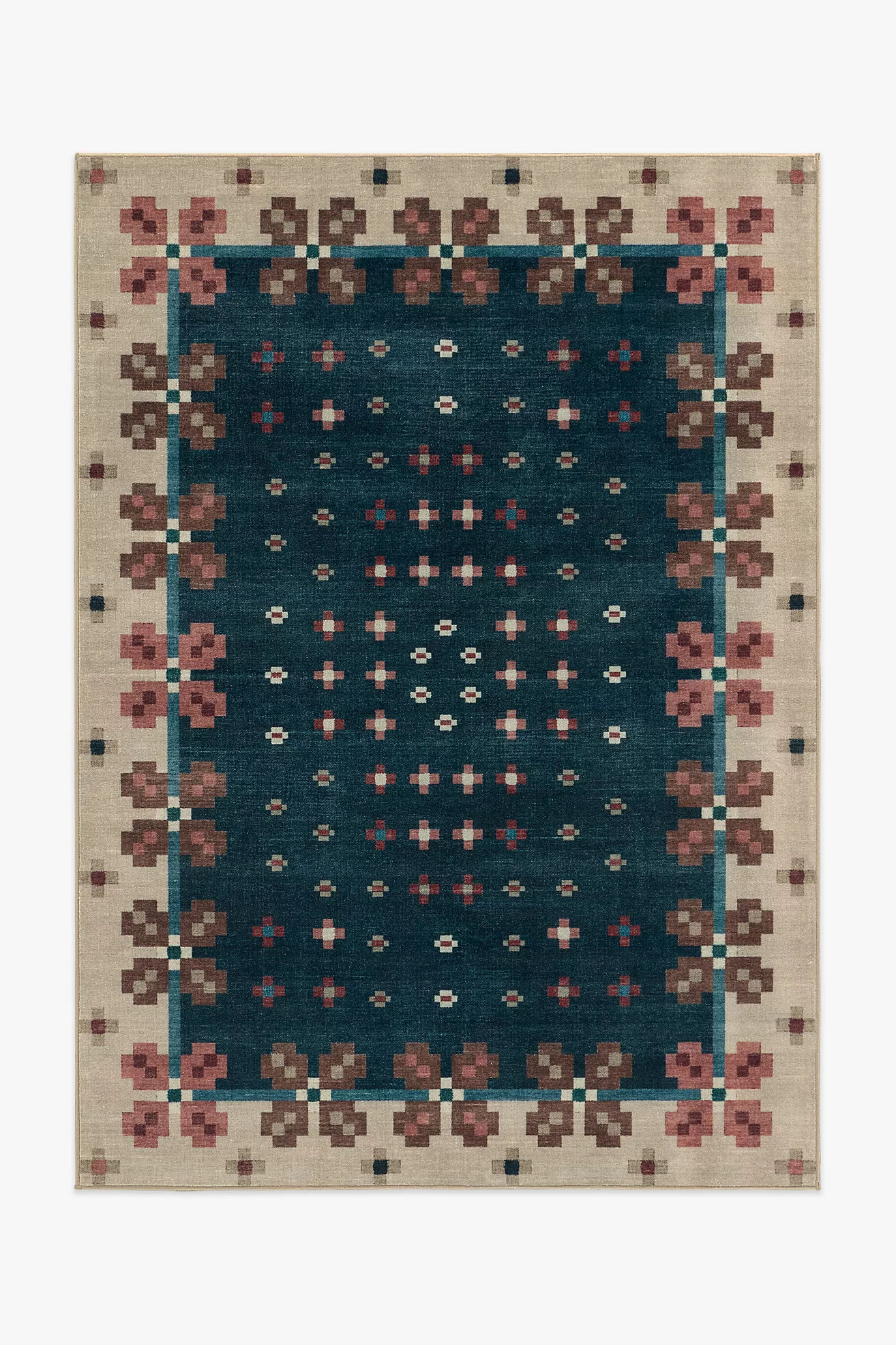 Ruggable Washable Scandi-Floral Clove Rug | Anthropologie (US)