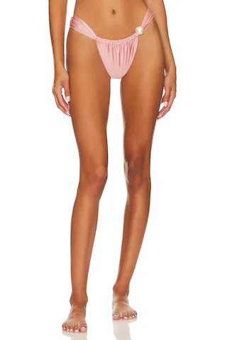 Sandra Pearl Bikini Bottom in Satin Rose | Revolve Clothing (Global)