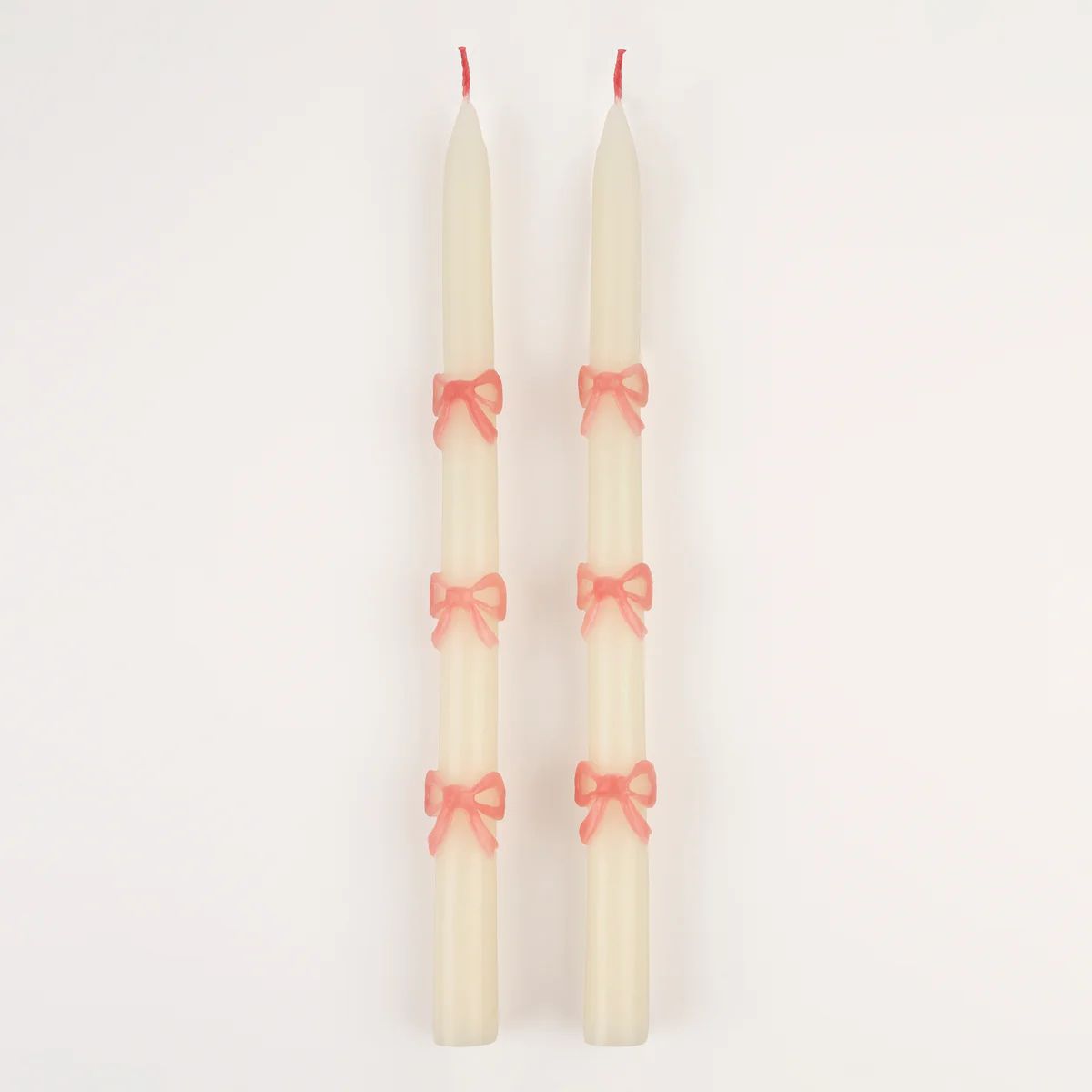 Pink Bow Taper Candles (x 2) | Meri Meri