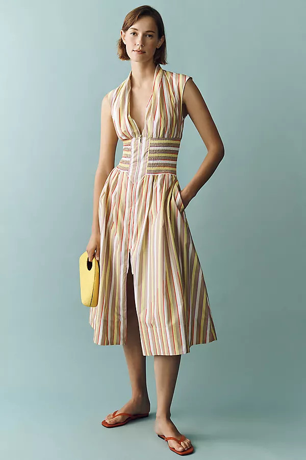 Tommie Zip-Front Midi Dress | Anthropologie (US)