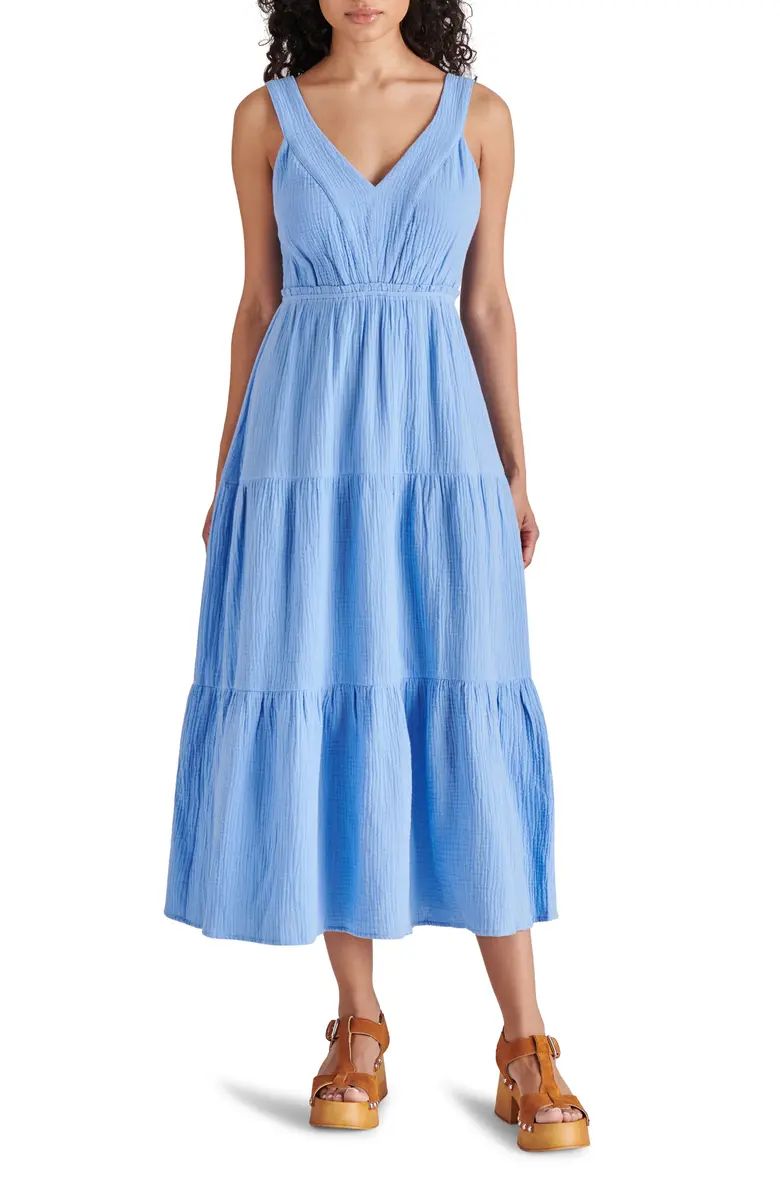 Amira Tiered Cotton Midi Dress | Nordstrom