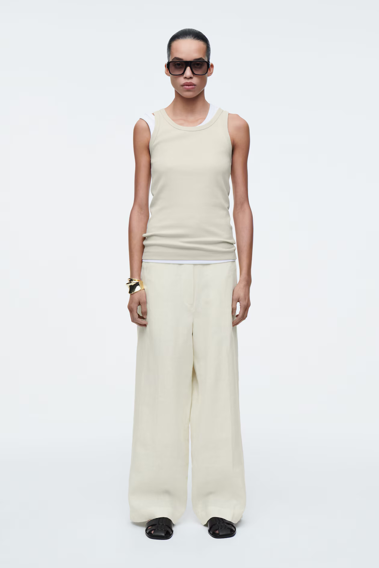 STRAIGHT-LEG TAILORED LINEN PANTS - BUTTER YELLOW | COS AU | COS (AU)