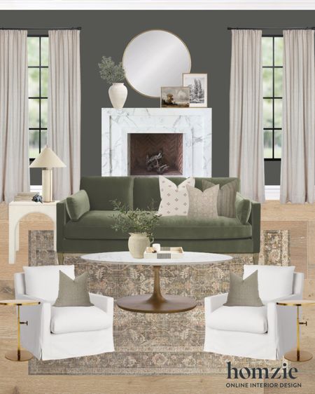 Green living room, moody living room, neutral living room decor, living room design, living room inspo, living room inspiration, family room design, living spaces, home decor, modern classic home, traditional home, transitional home, modern classic decor, modern classic home decor, living room rug, living room curtains, living room furniture, living room chair, green sofa, sofa, couch, traditional living room, marble coffee table, white chair, neutral rug, neutral living room, transitional living room, velvet sofa

#homedecor #livingroom #modernclassic #traditionaldecor #rug #moodboard

#LTKFind #LTKhome #LTKstyletip
