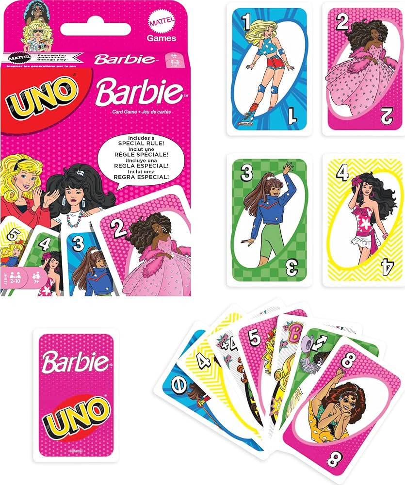 Mattel Games UNO Barbie Card Game with Special “Hi, Barbie!” Rule for Kids, Adults & Family N... | Amazon (US)