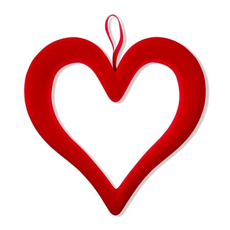 Flocked Heart Wreath, Red, 17.5", Valentine's Day by Way To Celebrate | Walmart (US)