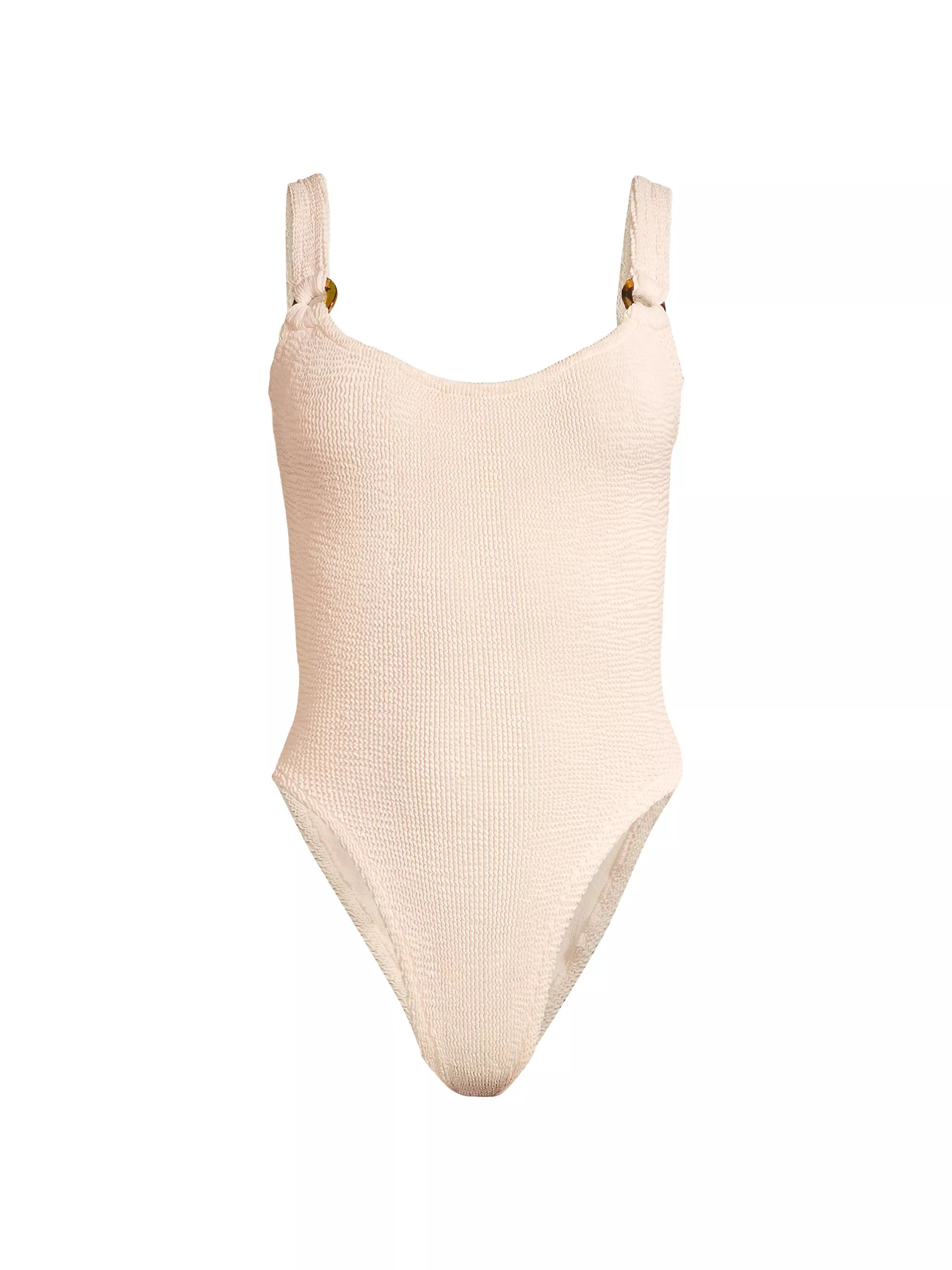 Shop Hunza G Domino One-Piece Swimsuit | Saks Fifth Avenue | Saks Fifth Avenue