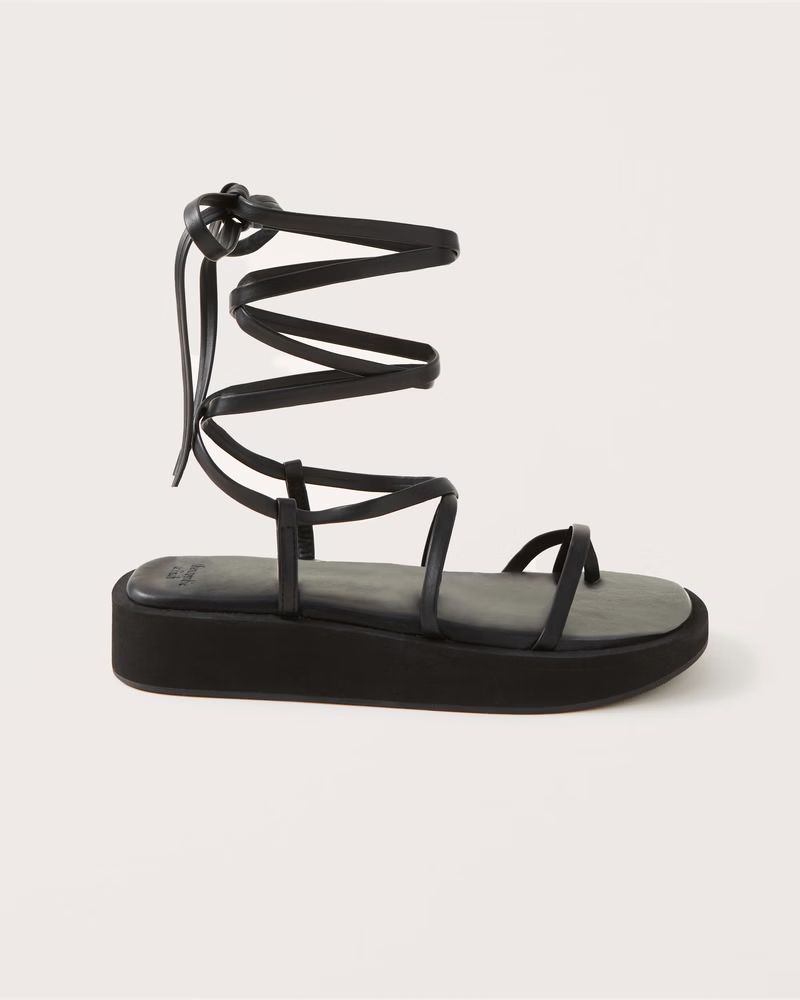 Women's Resort Strappy Platform Sandals | Women's Swimwear | Abercrombie.com | Abercrombie & Fitch (US)