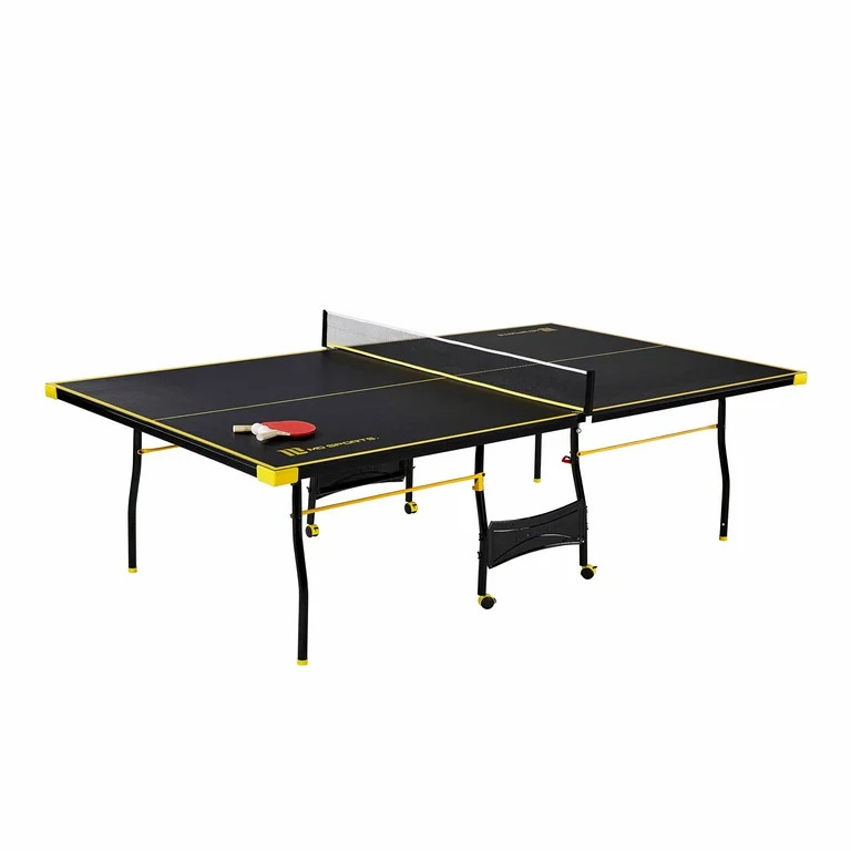 MD Sports Official Size Indoor Table Tennis Pong Table, 4 Piece Foldable Design with Net, Paddles... | Walmart (US)
