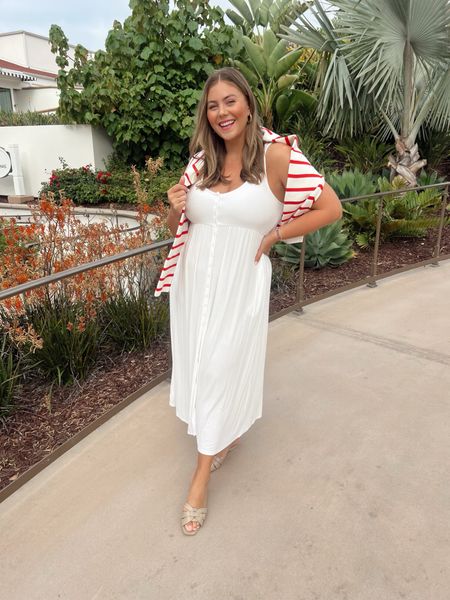 One of my favorite maternity and postpartum dresses. Comfortable, breathable, and lightweight. Layer with a cardigan or denim jacket or a spring outfit or summer outfit. Wearing size 4. 

#LTKbaby #LTKstyletip #LTKmidsize