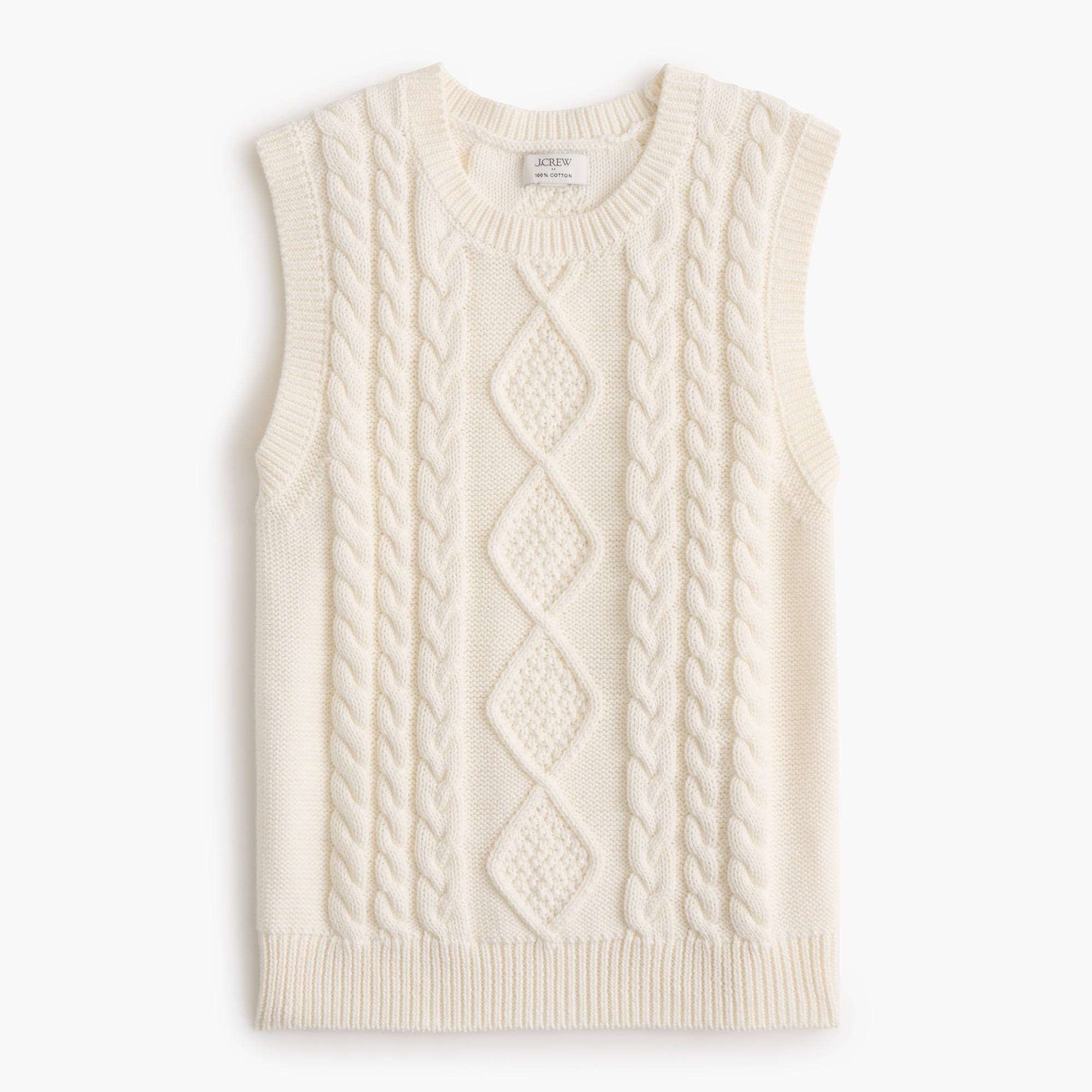 Cable-knit sweater-vest | J.Crew Factory