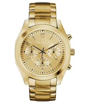 Caravelle Women's Gold-Tone Stainless Steel Bracelet Watch 36mm | Macys (US)