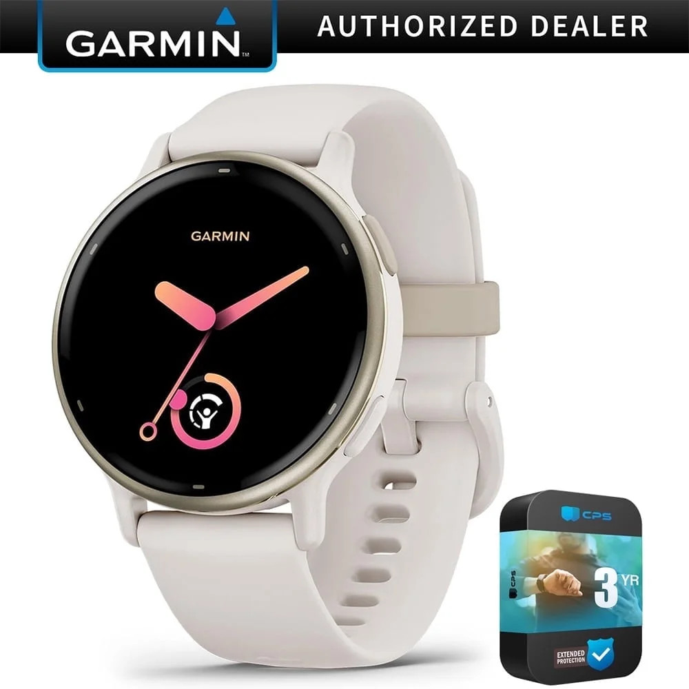 Garmin 010-02862-11 Vivoactive 5 Fitness Smartwatch, Ivory Bundle with Premium 3 YEAR CPS Enhance... | Walmart (US)