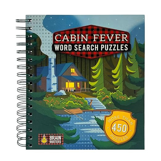 Cabin Fever Word Search Puzzles: Multi-Level Spiral-Bound Puzzle Word Search Book for Adults Incl... | Amazon (US)