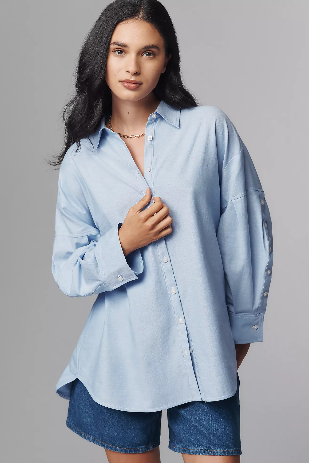 Maeve Oversized Buttondown Shirt | Anthropologie (US)
