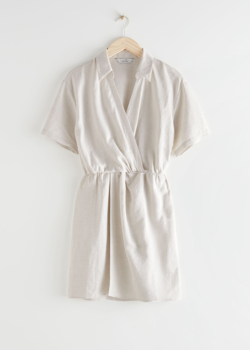 Twisted Waist Twill Mini Dress - White | & Other Stories (EU + UK)