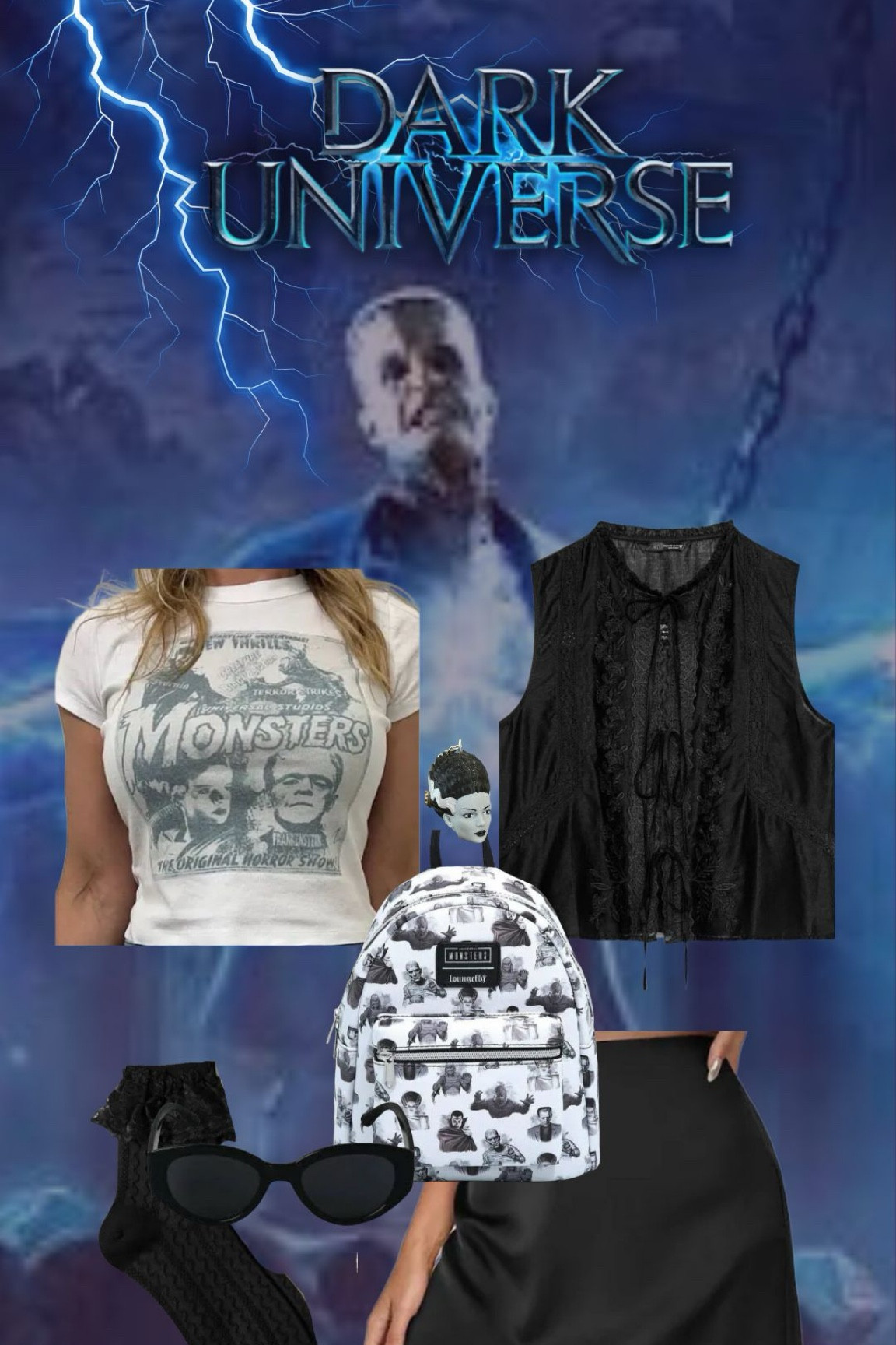 UNIVERSAL STUDIOS 🌎 ORLANDO EPIC UNIVERSE OUTFIT INSPO 



This outfit is for something near and dear to my heart and that is DARK UNIVERSE ⚡️ Included a universal monsters shirt, skirt (with stretchy band for comfort), two different vest for you to choose how YOU want to layer and Universal Monster loungefly!


 See you in the Kronos! #epicuniverse #darkuniverseoutfit #universalorlando 