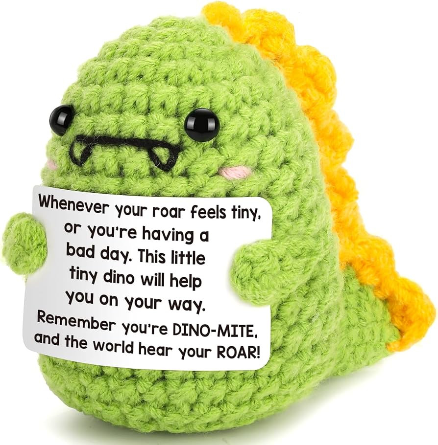 Mini Dinosaur Gifts Easter Basket Stuffers Handmade Crochet Emotional Uplifting Support Mental He... | Amazon (US)