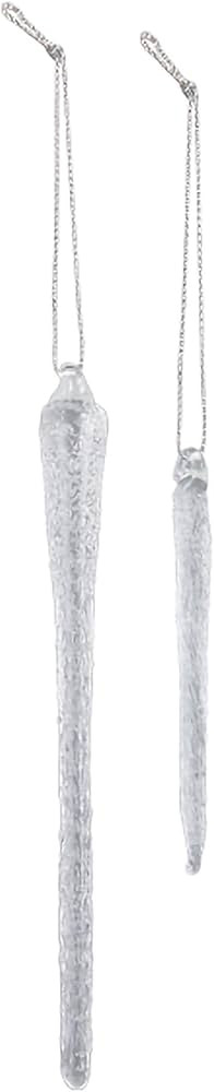 Old World Christmas Frosty Glass Icicles Set of 24 Glass Blown Ornament for Christmas Tree, Handc... | Amazon (US)