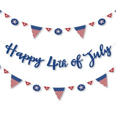 Big Dot of Happiness 4th of July - Independence Day Letter Banner Decoration - 36 Banner Cutouts and Happy 4th of July Banner Letters | Target