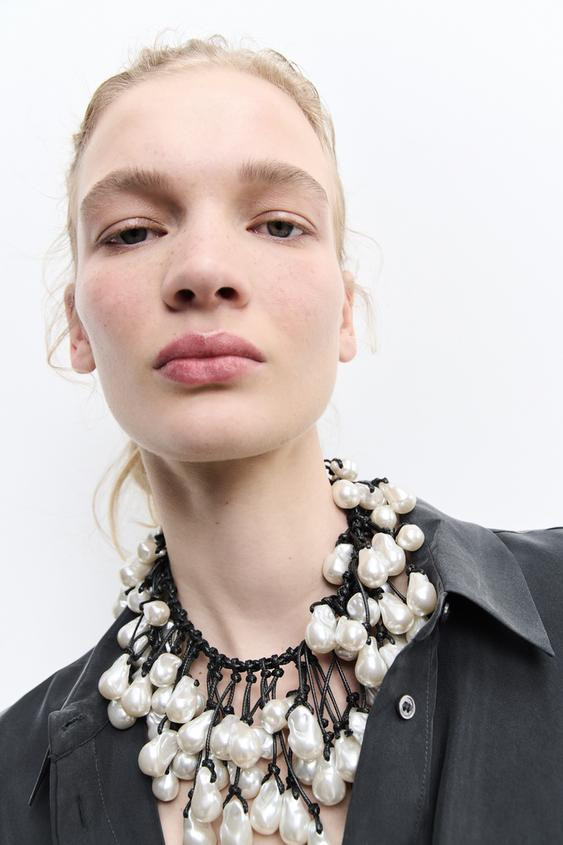 PEARL CORD NECKLACE | Zara US