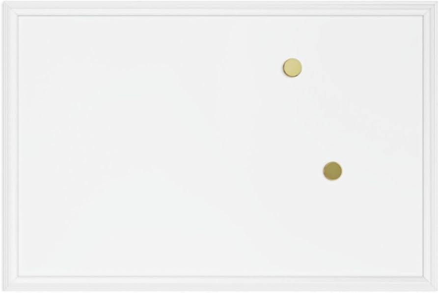 U Brands Farmhouse Magnetic Dry Erase Board, 30"x20", White Wood Style Frame, Includes 2 Magnets | Amazon (US)