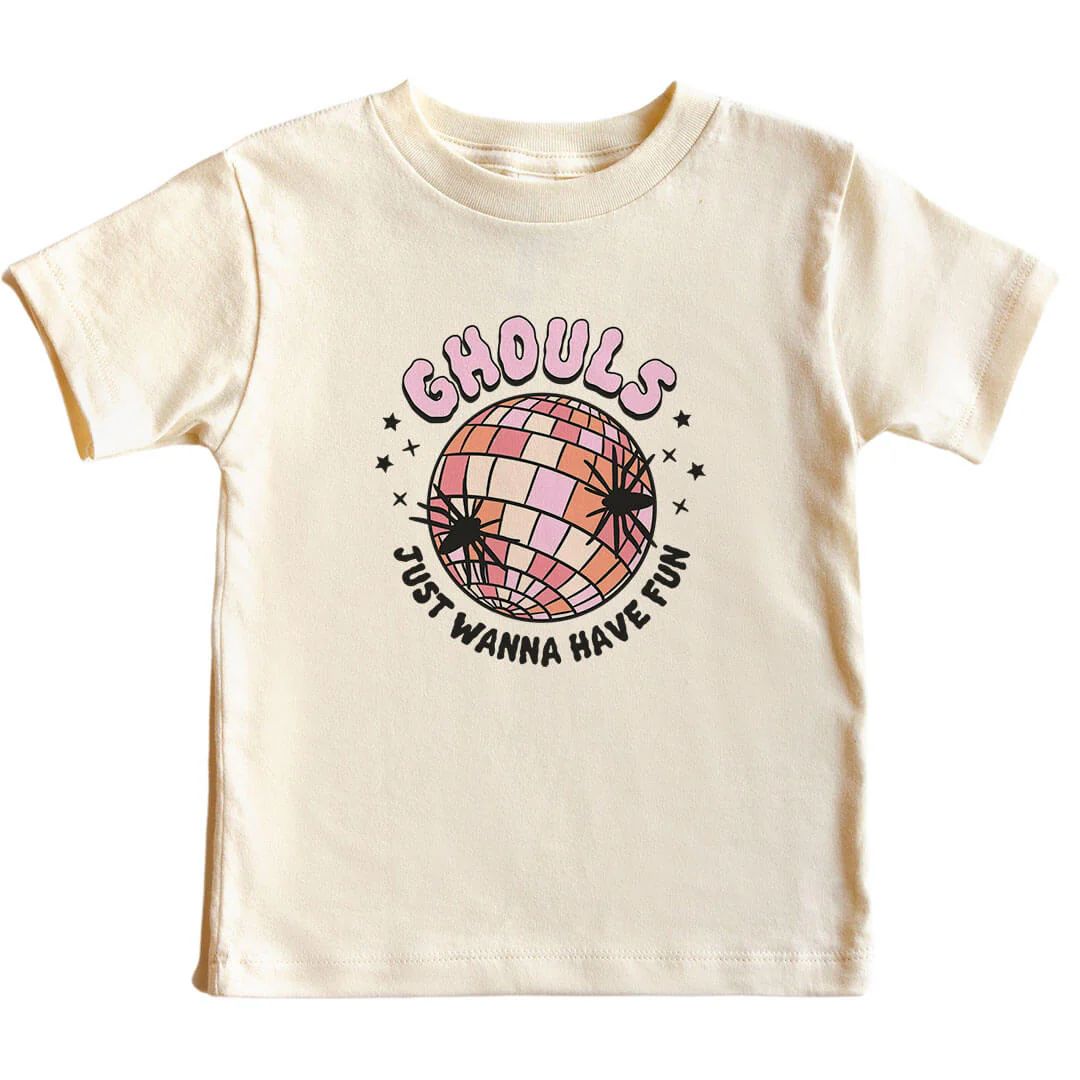 Ghouls Just Wanna Have Fun Kids Graphic Tee | Natural | Caden Lane