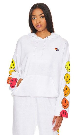 Smiley Sunset Pullover Hoodie in White | Revolve Clothing (Global)